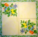 070 Lemons,  Oranges - 3 ply - (blue) - Fasana